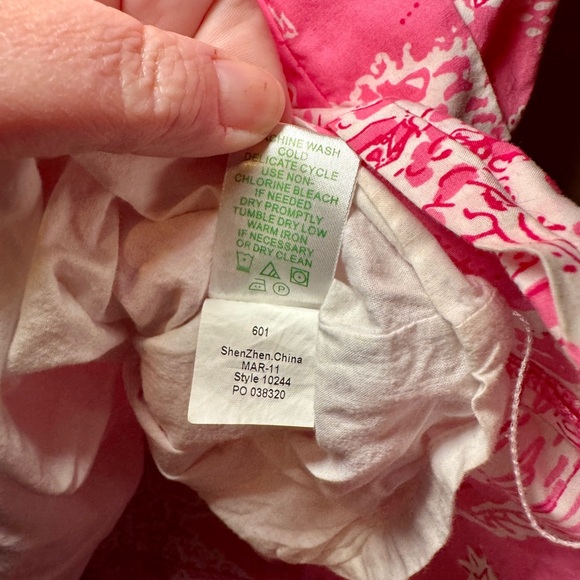 RARE Size 16 Lilly Pulitzer Janie Shift Dress in Skinny Dippin Pink Toile EUC - Picture 5 of 12